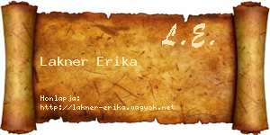 Lakner Erika névjegykártya